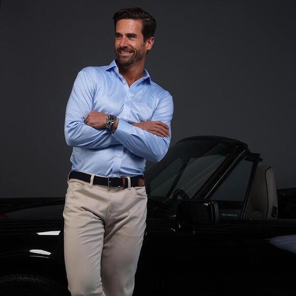 Collars & Co. NWOT Quattro Flex Dress Shirt with Semi-Spread Collar - Size 2XL - Picture 3 of 5